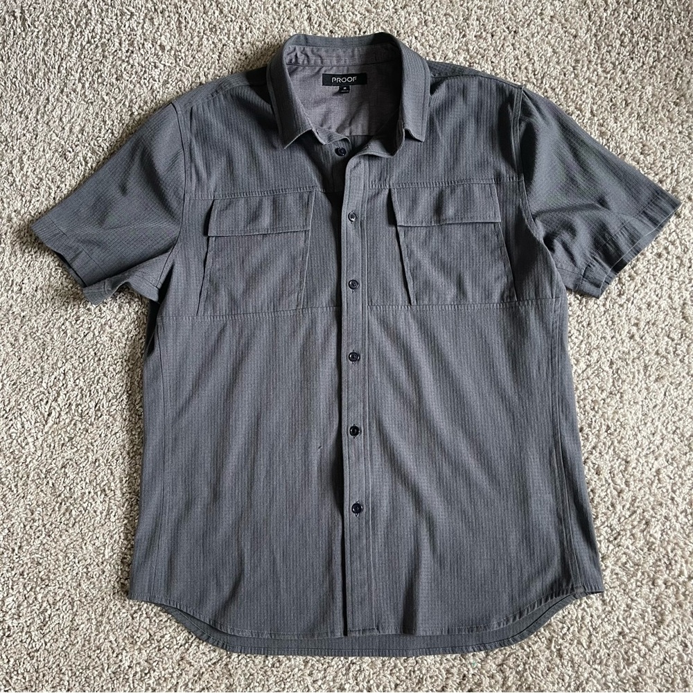 Huckberry Proof Vented Field Short Sleeve Button Up Shirt